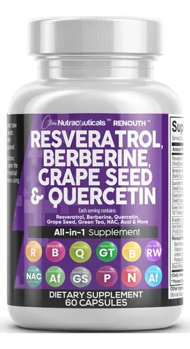 comprar Suplemento Clean Nutraceuticals Renouth Resveratrol 6000 Mg