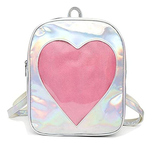 Abuyall - Mochila De Holograma Con Láser, Diseño De Corazón