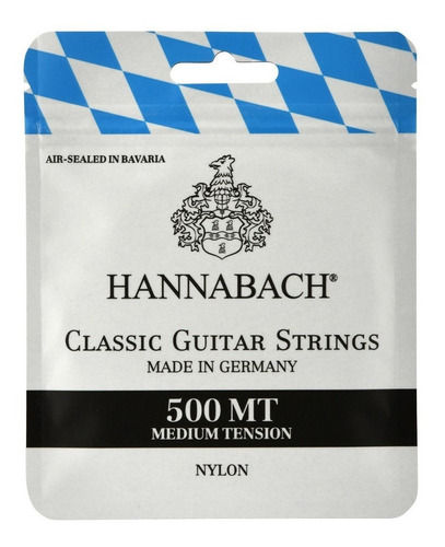 Imagen 1 de 1 de Encordado Hannabach 500mt Medium Tension Guitarra Clasica
