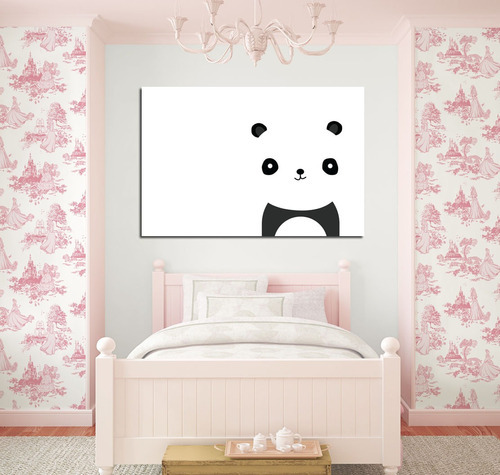 Vinilo Decorativo 30x45cm Oso Panda Kawaii Cute Bear Blanc