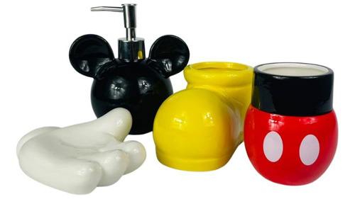 Juego Para Baño Mickey Mouse Ceramica