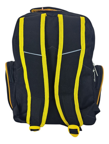 Mochila Escolar Wilson Casual Con 5 Compartimientos(if12794) Negro/amarillo Liso