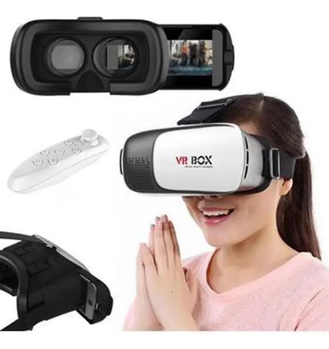 Óculos Vr Box 2.0 Realidade Virtual + Controle Cardboard 3d