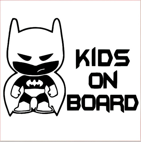 Stickers Vinil Calca Bebe A Bordo Batman Auto Moto 