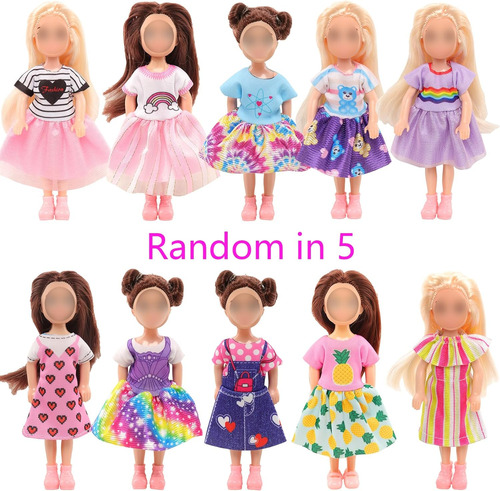 Enocht 5.3 Pulgadas Ropa Y Accesorios De Muñecas 5 Trajes De
