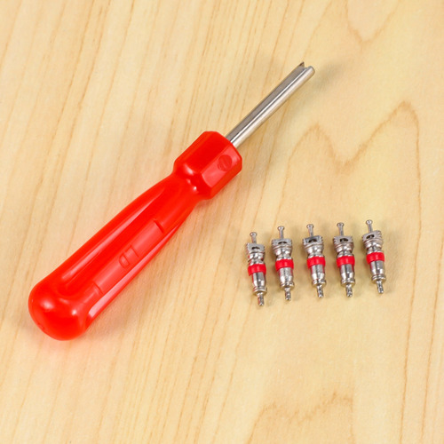 Neumático Tool Demonte Valve + 5 Válvulas Para Coche Y Bicic