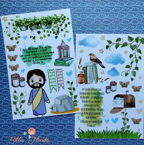 Adesivos Transparentes Para Bíblia Anote Tema: Neemias O Copeiro Do Rei Para Arte Na Bíblia - Bible Journaling Bíblia Florida