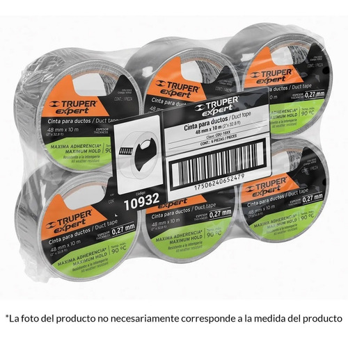 Cinta Ducto Expert 0.27 Mm X 30 Mt Truper 10933