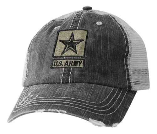 Gorra Militar Desgastada Con Sombrero Del Ejército De Ee. Uu