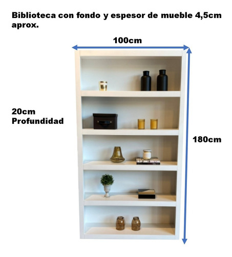 Imagen 3 de 7 de Biblioteca Vajillero Laqueado Organiza 80x20x180 Estantería