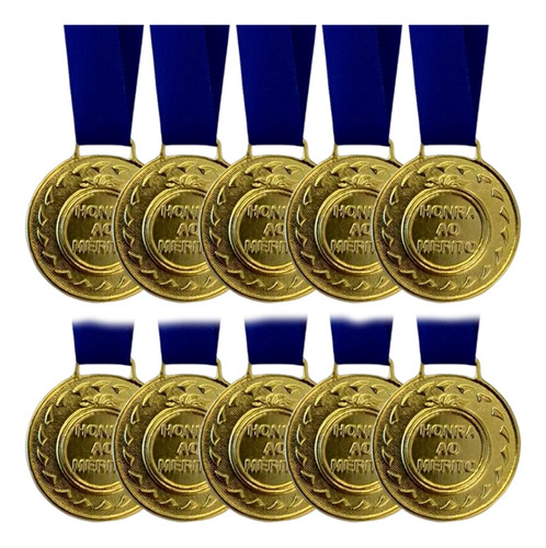 100 Medalhas Brinde Premiação Honra Mérito Ouro Prata Bronze