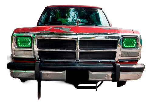 Faros Led Verde Para Dodge Ram Charger Van Alta Intensidad