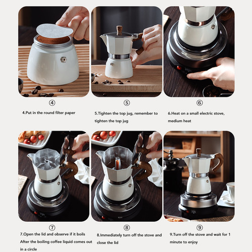 Cafetera De Cocina, Olla Moka De Aluminio