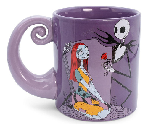 Taza Cerámica Jack & Sally De Disney, 20 Oz, Hallowe