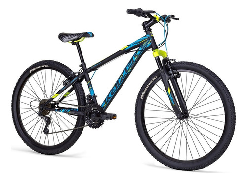 Bicicleta De Montaña Mercurio Kaizer Rodada 26 3x7v M-17 Color Negro/Azul