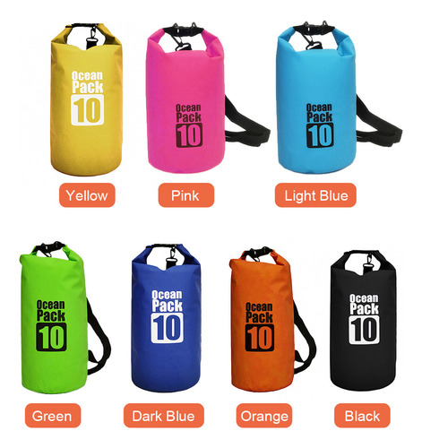 Bolsa Seca De Pvc Con Correas Para Hacer Rafting Y Acampar