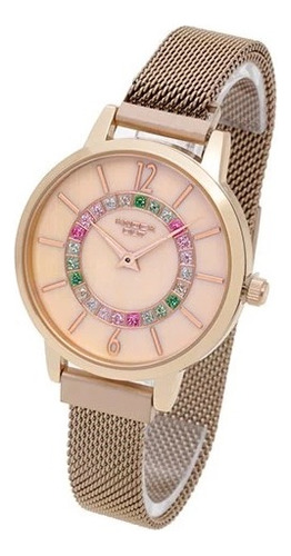 Reloj Knock Out Mujer Malla Tejida Acero Varios Colores M905