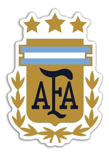 Escudo Afa Argentina Futbol 3 Estrellas Cuadro 100 Cm