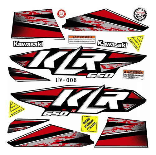 Set De Calcomanías Klr 650 Año 2013 Laminadas