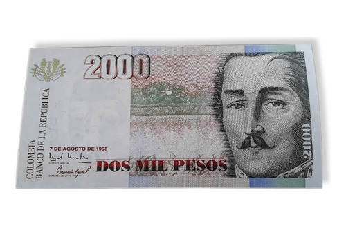 Colombia 2000 Pesos 7 De Agosto De 1998 Sin Circular