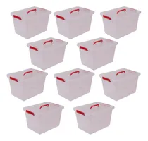 Comprar 10 Cajas Organizadoras Plasticas Grandes  24 Lt