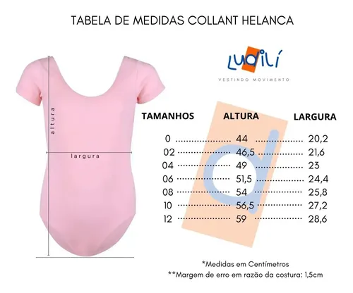 Collant Manga Comprida Magic Town Meninas - Balé E Ginástica Rosa 8-10 Anos