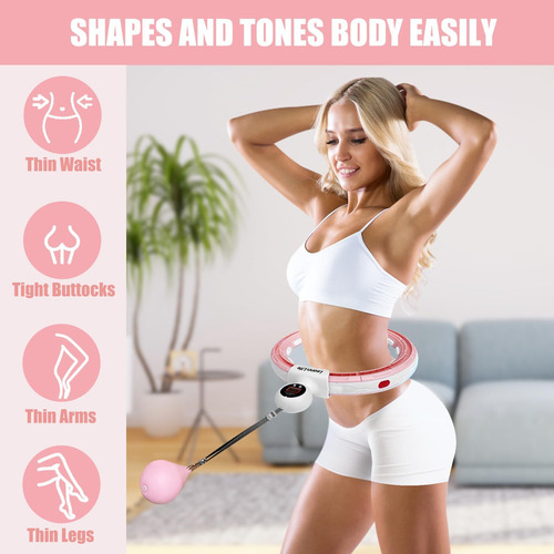 U5-16 Knots Waist 28- 46, Silent Smart Weighted Hula Hoop