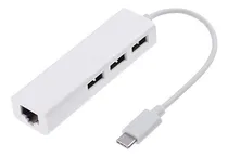 Comprar Adaptador Usb 3.1 Tipo C A Rj45 Y Hub 3 Puertos Usb 2.0