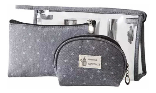 Cosmetiqueras, De 3 , Bolsas Maquillaje Color Azul Marino