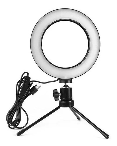 Luminador Ring Light 16cm Usb Led Misto 3500k 5500k + Trip