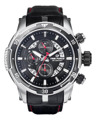 Reloj De Pulsera Time Force Para Caballero Tf5022m-01 Negro