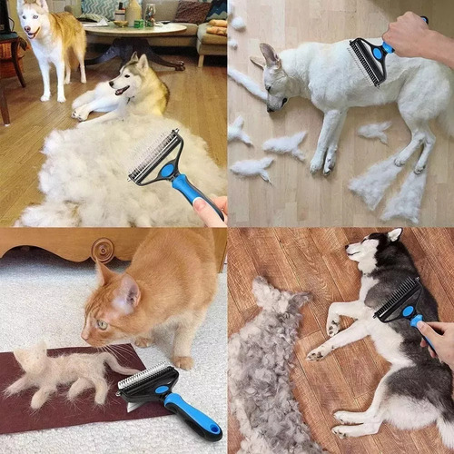 J Peine For Perros Husky, Cepillo For Perros 2 En 1