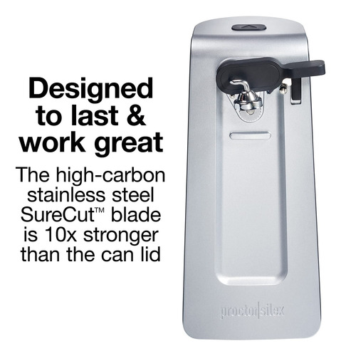 Abrelatas Eléctrico Proctor Silex Surecut Plateado ---