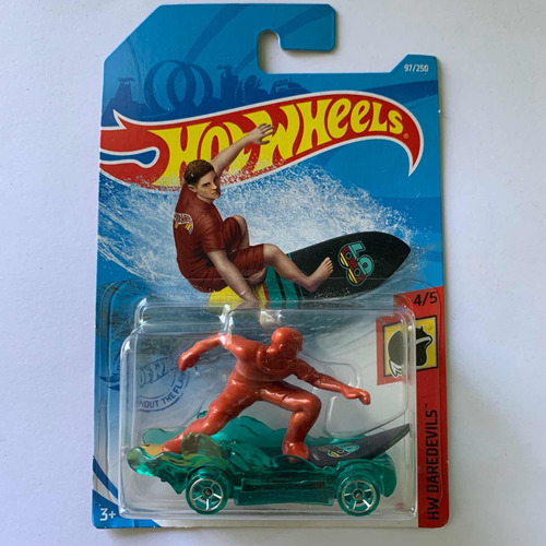 Hot Wheels Daredevils Surfs Up Tabla Turquesa