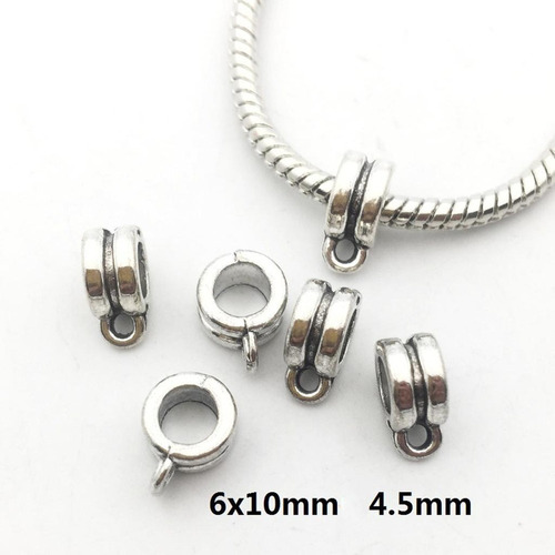 120 Unidades De Plata Plateado Bails Para La Del Collar
