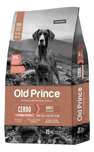 Alimento Old Prince Proteínas Noveles para perro adulto todos los tamaños sabor cerdo en bolsa de 3 kg