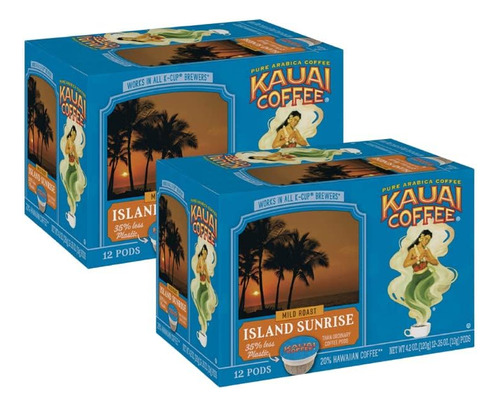 Kauai Coffee Capsulas De Una Sola Porcion, Island Sunrise To