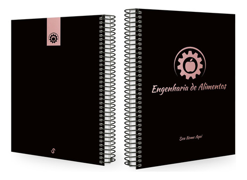 Caderno Universitário Personalizado Profissões Rosê 20 Mat Cor Eng. De Alimentos