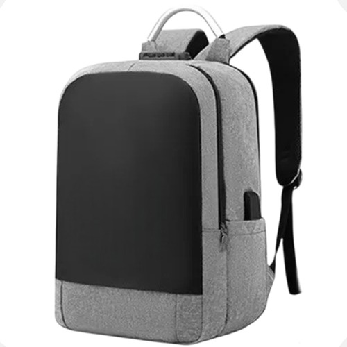 Mochila ManoThor Antifurto Executiva Com Cadeado Trava Segurança Conector USB Saída Fone Ouvido Porta Notebook Resistente Reforçada Grande Anti Furto Masculina Feminina Trabalho Faculdade Escola