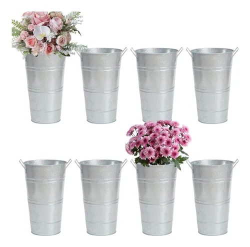 comprar Notakia 8 Peças De 12 Polegadas Grandes Vasos De Metal Galva