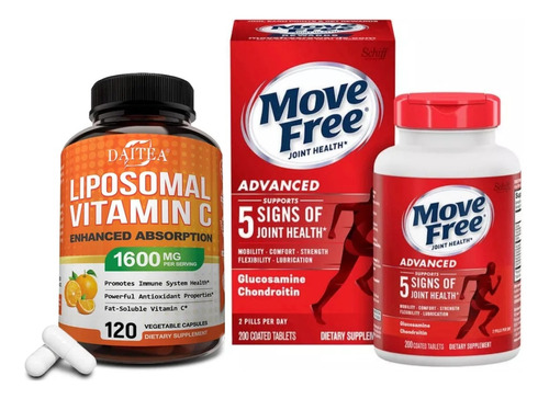 Move Free Advanced Glucosamina + Vitamina C Liposomal 1600mg