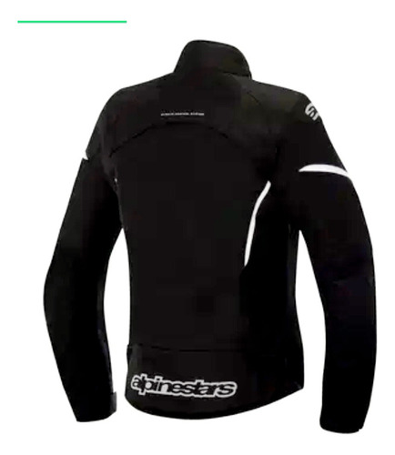 Chamarra Moto Mujer Ch - Alpinestar Gunner Stella Wp Negro Con Blanco Lisa Ch - S (Usado)
