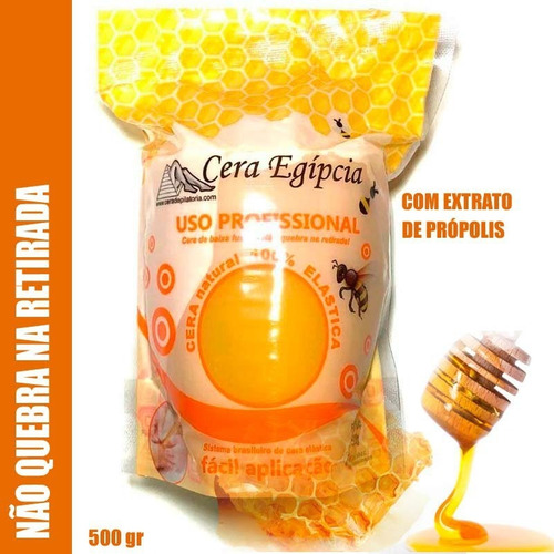 Imagem 1 de 10 de Cera Elástica Mel Depilação Cera Quente - 500g Depilatória
