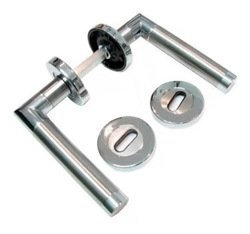 Imagen 5 de 10 de Manija Tropea Picaporte Puerta Currao Doble Acero Inox Full