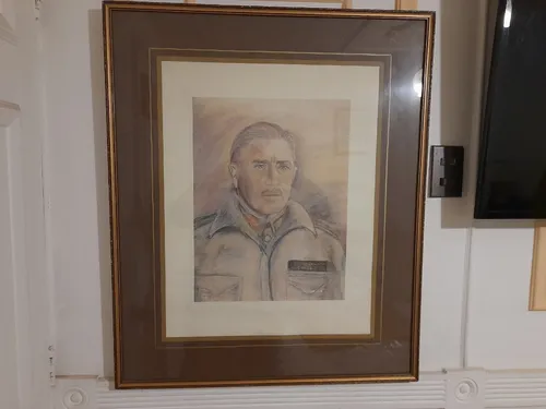 Cuadro Dibujo General Pinochet Enmarcado (Usado)