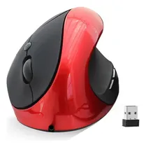 Comprar Mouse Vertical Ergonómico Inalámbrico Recargable Usb Wb-881 Color Rojo Y Negro