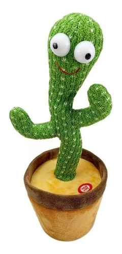 Cactus Bailarín 32 Cms Musical Repite Baila Usb Juguete.