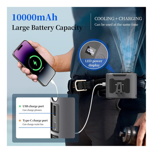Tpsofy Clip Portable Portable En Vento, Cinto Mah Can Con De