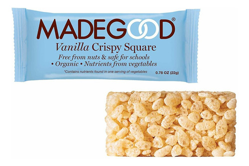 Cuadrados Madegood Vainilla Crujiente, 6 Pack (36 Unidades);