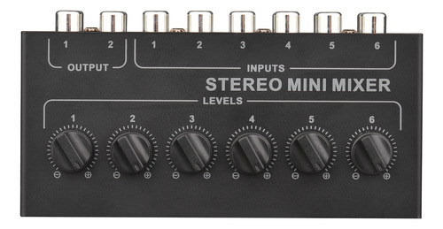 Mezclador De Canales Pasivos Estéreo Rca Mini Mixer Audio 6